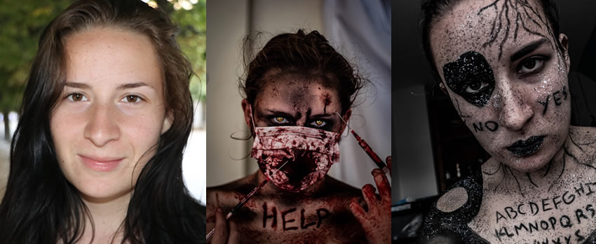 Professionele grime en schminken halloween
